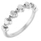 Bague empilable en forme de cœur avec monture ornée de détails blancs 14 carats