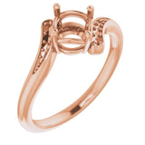 Bague de montage ronde en or 10 carats de 6 mm
