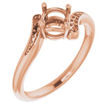 Bague ronde en or rose 18 carats de 5,5 mm