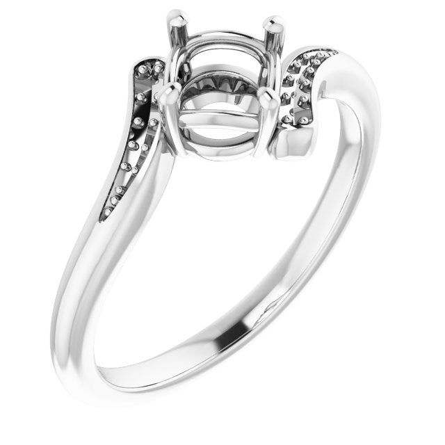 Bague de montage ronde blanche 10K de 5,5 mm