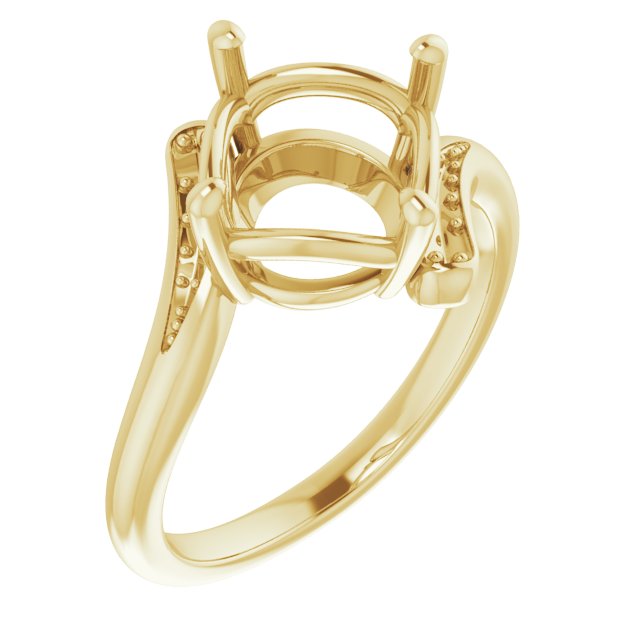 Bague de montage ronde jaune 10K de 9,4 mm
