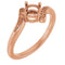 Bague de montage ronde 10K Rose 5,2 mm