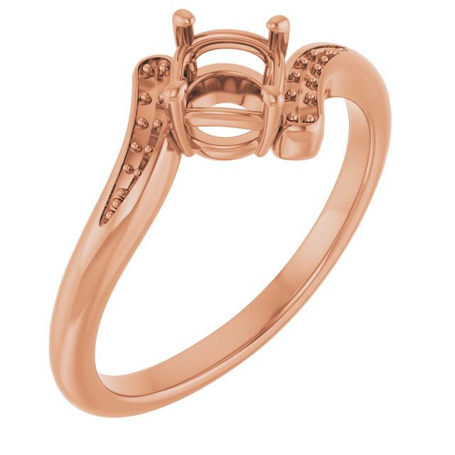 Bague de montage ronde 10K Rose 5,2 mm
