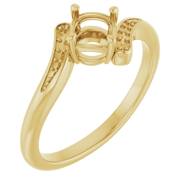 Bague de montage ronde 10K jaune 5,2 mm