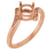 Bague ronde en or rose 14 carats de 6,5 mm