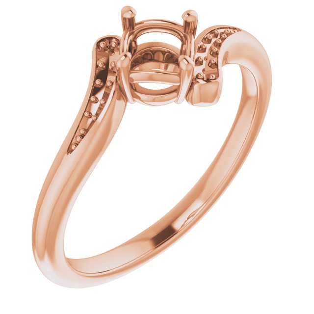 Bague de montage ronde en or 10 carats de 4,8 mm