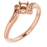 Bague de montage ronde en or 10 carats de 4,1 mm