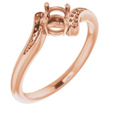 Bague de montage ronde en or 10 carats de 4,4 mm