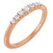 Bague empilable en or rose 14 carats sertie de diamants naturels (0,25 carat au total)