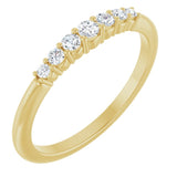 Bague empilable en or jaune 14 carats sertie de diamants naturels (0,25 carat au total)