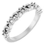 Bague empilable ornée d'argent sterling