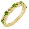 Bague empilable en péridot naturel jaune 14 carats