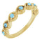 Bague empilable en aigue-marine naturelle jaune 14 carats