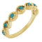 Bague empilable en alexandrite jaune 14 carats de synthèse