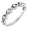 Bague empilable en platine sertie de diamants naturels (0,25 carat au total)
