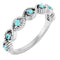 Bague empilable en argent sterling et zircon bleu naturel