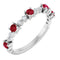 Bague en or 14 carats sertie d'un rubis blanc naturel et de diamants naturels (0,25 carat au total).
