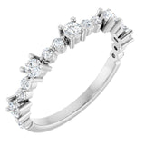 Bague en argent sterling avec diamant naturel de 0,5 carat