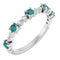 Bague en or 14 carats avec alexandrite blanche de laboratoire et diamants naturels (0,25 carat au total).