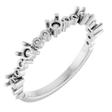 Bague empilable ornée de platine