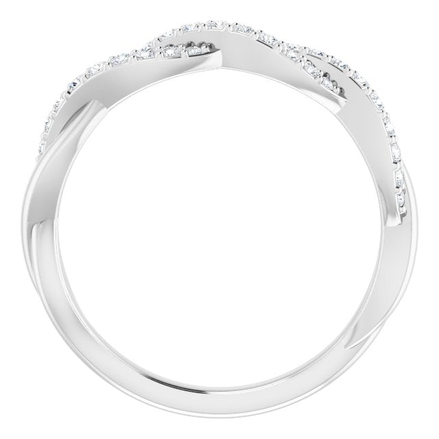 14K White Gold 1/4 CTW Natural Diamond Anniversary Band