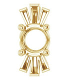 Pendentif rond accentué de 6 mm en or jaune 14 carats
