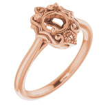 Bague de montage ronde en or 10 carats de 5,5 mm