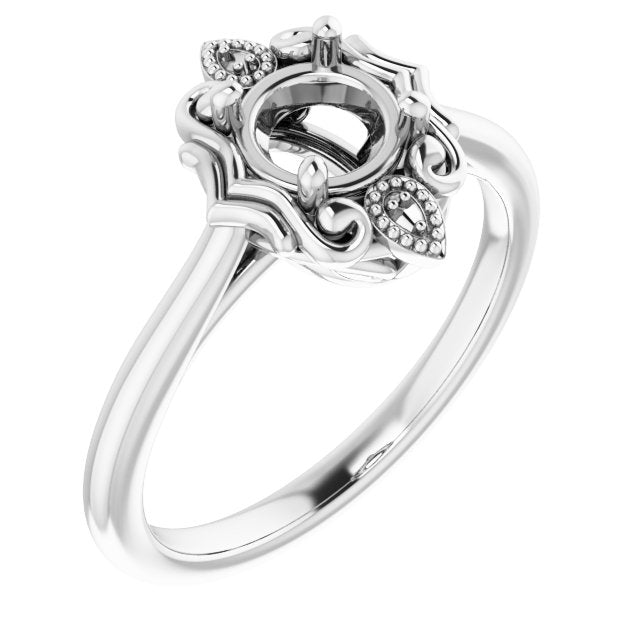 Bague de montage ronde blanche 10K de 5,5 mm