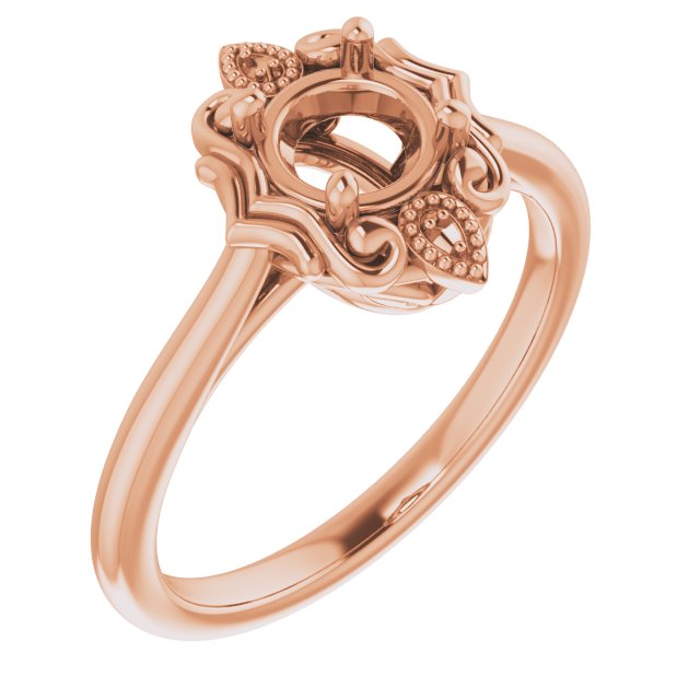 Bague ronde en or rose 18 carats de 5,5 mm