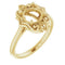 Bague de montage ronde en or jaune 14 carats de 7,4 mm