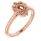 Bague ronde en or rose 14 carats de 4,8 mm