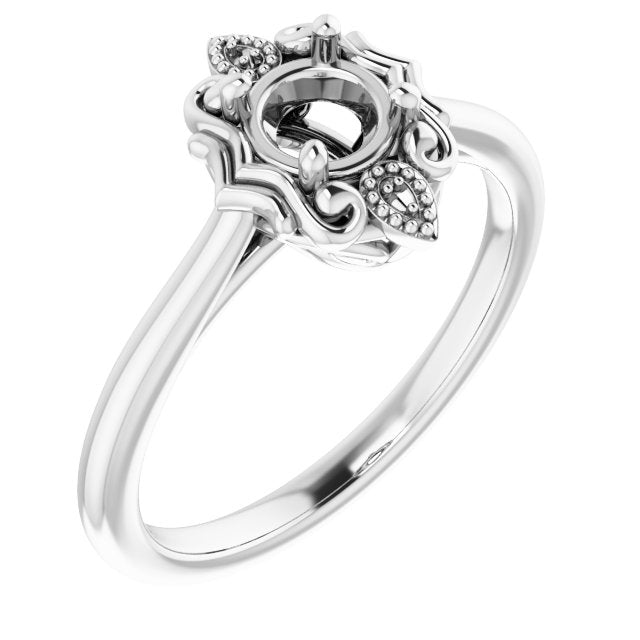 Monture de bague ronde Continuum en argent sterling 4,8 mm
