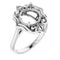 Bague ronde en argent sterling de 9,4 mm