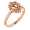 Bague ronde en or 14 carats, 5,8 mm