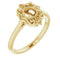 Bague de montage ronde en or jaune 14 carats de 5,8 mm