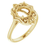 Bague de montage ronde 8,2 mm jaune 10K