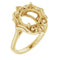 Bague de montage ronde en or jaune 14 carats de 10 mm