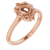 Bague de montage ronde 10K Rose 5,2 mm