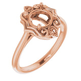 Bague ronde en or rose 18 carats de 7 mm