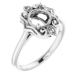 Monture de bague ronde Continuum en argent sterling 7 mm