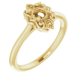 Bague de montage ronde 4,4 mm jaune 10K