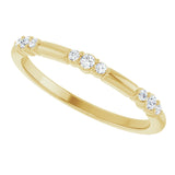 14K Yellow Gold 1/8 CTW Lab-Grown Diamond Stackable Ring