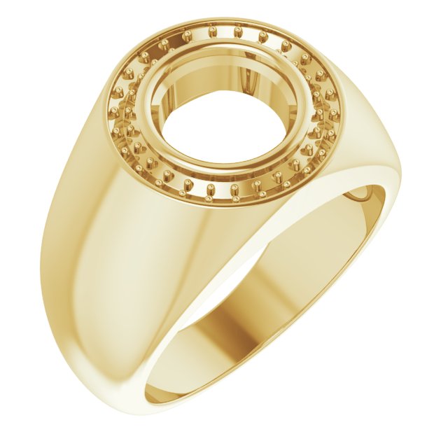 Bague de montage ronde 10K jaune 8,8 mm