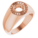 Bague de montage ronde en or 10 carats de 6 mm