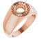 Bague ronde en or rose 18 carats de 6 mm