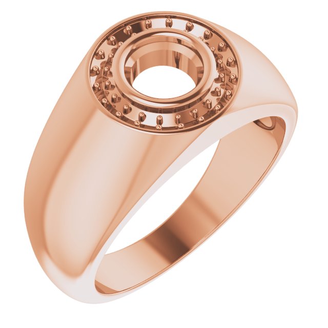 Bague ronde en or rose 18 carats de 6 mm