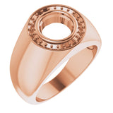 Bague de montage ronde 10K Rose 8,2 mm