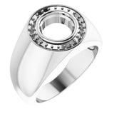 Bague de montage ronde blanche 14K X1 de 8,2 mm