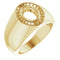Bague de montage ovale 8x6 mm jaune 10K
