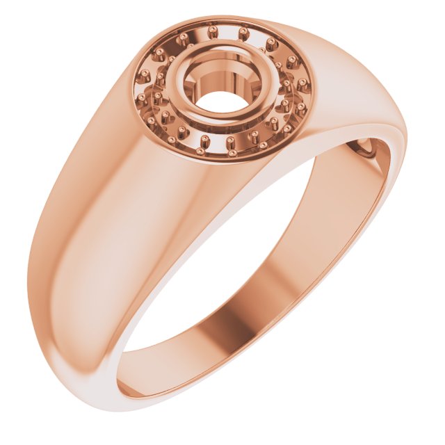 Bague de montage ronde en or 10 carats de 4,1 mm